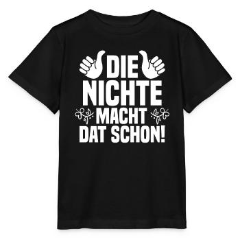 Nichte - Stanley/Stella Kinder T-Shirt MINI CREATOR  - Schwarz - Vorne - Mikhail (115cm)