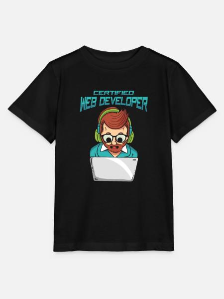 Web Entwickler Webdeveloper Zertifiziert - Stanley/Stella Kinder T-Shirt MINI CREATOR - Schwarz