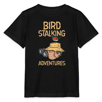 Bird Watching Birding Binoculars Avian Feathered - Stanley/Stella Kinder T-Shirt MINI CREATOR  - Schwarz - Vorne - Mikhail (115cm)