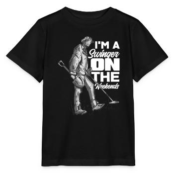 Détecteur de métaux à sondage amusant - T-shirt bio MINI CREATOR Stanley/Stella Enfant - noir - Devant - Mikhail (115cm)