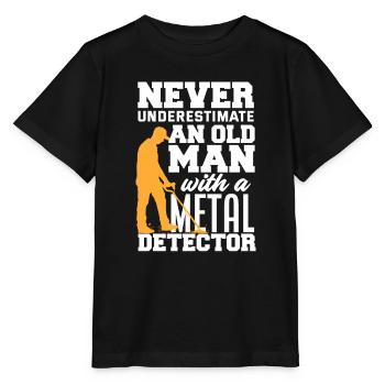 Détecteur de métaux à sondage amusant - T-shirt bio MINI CREATOR Stanley/Stella Enfant - noir - Devant - Mikhail (115cm)