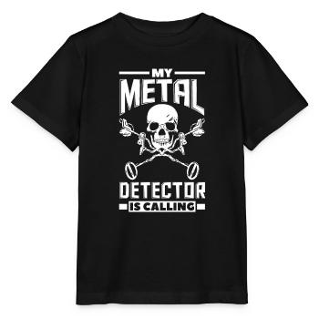 Détecteur de métaux à sondage amusant - T-shirt bio MINI CREATOR Stanley/Stella Enfant - noir - Devant - Mikhail (115cm)