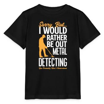 Détecteur de métaux à sondage amusant - T-shirt bio MINI CREATOR Stanley/Stella Enfant - noir - Devant - Mikhail (115cm)