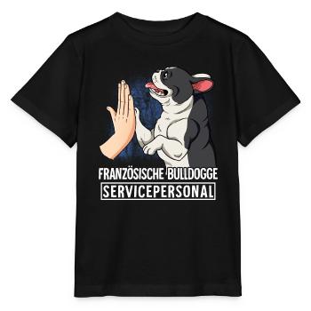 French Bulldog - Stanley/Stella MINI CREATOR Kids’ T-Shirt - black - Front - Mikhail (115cm)