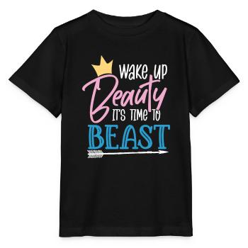 Réveillez-vous à la beauté - T-shirt bio MINI CREATOR Stanley/Stella Enfant - noir - Devant - Mikhail (115cm)