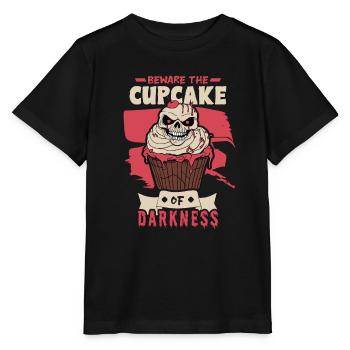Terrifiant monstre de cupcake d’horreur d’Halloween - T-shirt bio MINI CREATOR Stanley/Stella Enfant - noir - Devant - Mikhail (115cm)