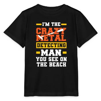 Détecteur de métaux à sondage amusant - T-shirt bio MINI CREATOR Stanley/Stella Enfant - noir - Devant - Mikhail (115cm)