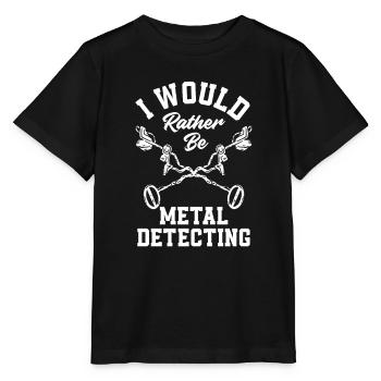Détecteur de métaux à sondage amusant - T-shirt bio MINI CREATOR Stanley/Stella Enfant - noir - Devant - Mikhail (115cm)