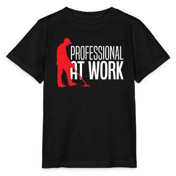 Détecteur de métaux à sondage amusant - T-shirt bio MINI CREATOR Stanley/Stella Enfant - noir - Devant - Mikhail (115cm)