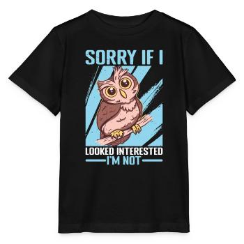 Désolé si j’avais l’air intéressé, je n’ai pas 25 ans - T-shirt bio MINI CREATOR Stanley/Stella Enfant - noir - Devant - Mikhail (115cm)