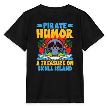 Drôle d’horreur Pirate Bateau Pirate Capitaine Pirate - T-shirt bio MINI CREATOR Stanley/Stella Enfant - noir - Devant - Mikhail (115cm)