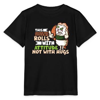 Drôle de sushis malheureux Nourriture japonaise Miso-Malheureux - T-shirt bio MINI CREATOR Stanley/Stella Enfant - noir - Devant - Mikhail (115cm)