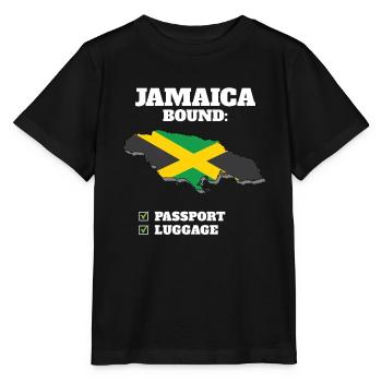 Jamaica Bound Country Travel Jamaican Flag - Stanley/Stella MINI CREATOR Kids’ T-Shirt - black - Front - Mikhail (115cm)