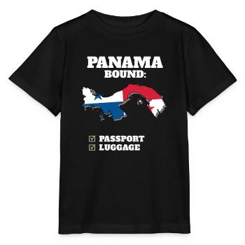 Panama Bound Country Travel Panamanian Flag - Stanley/Stella MINI CREATOR Kids’ T-Shirt - black - Front - Mikhail (115cm)