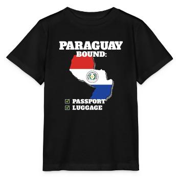 Paraguay Bound Country Travel Paraguayan Flag - Stanley/Stella MINI CREATOR Kids’ T-Shirt - black - Front - Mikhail (115cm)