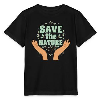 Save the Nature Umweltverschmutzung - Stanley/Stella Kinder T-Shirt MINI CREATOR  - Schwarz - Vorne - Mikhail (115cm)