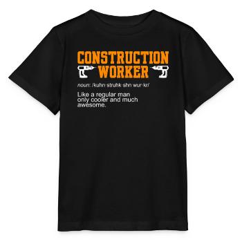 Travailleur de la construction Nom Ouvrier de la construction - T-shirt bio MINI CREATOR Stanley/Stella Enfant - noir - Devant - Mikhail (115cm)