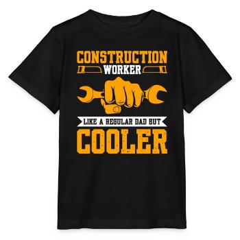 Travailleur de la construction comme un père ordinaire mais plus cool - T-shirt bio MINI CREATOR Stanley/Stella Enfant - noir - Devant - Mikhail (115cm)