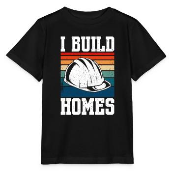 I Construction de maisons Travailleur en construction - T-shirt bio MINI CREATOR Stanley/Stella Enfant - noir - Devant - Mikhail (115cm)