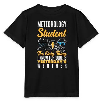 Meteorologist Meteorology Storm Chaser Gift - Stanley/Stella MINI CREATOR Kids’ T-Shirt - black - Front - Mikhail (115cm)