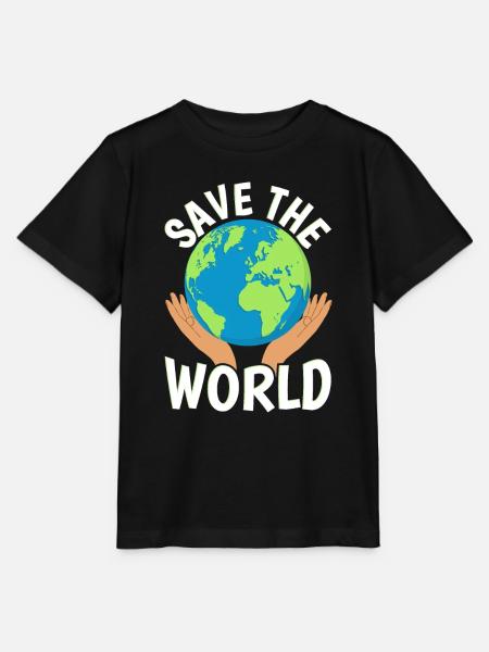 Save the World - Stanley/Stella Kinder T-Shirt MINI CREATOR - Schwarz