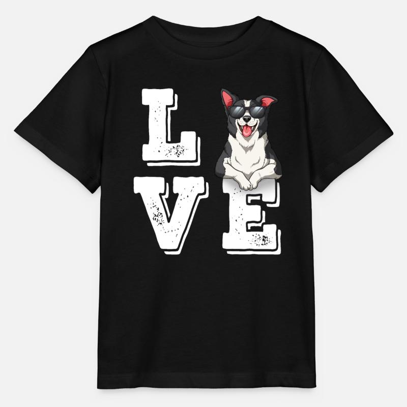 Amour Border Collie - T-shirt bio MINI CREATOR Stanley/Stella Enfant - noir