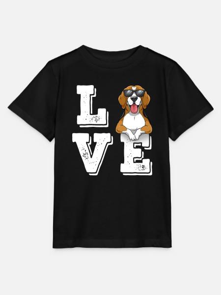 Love Beagle - Stanley/Stella Kinder T-Shirt MINI CREATOR - Schwarz