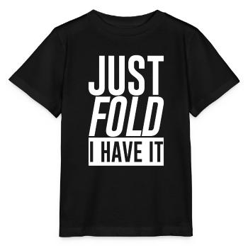 Il suffit de plier je l’ai - T-shirt bio MINI CREATOR Stanley/Stella Enfant - noir - Devant - Mikhail (115cm)