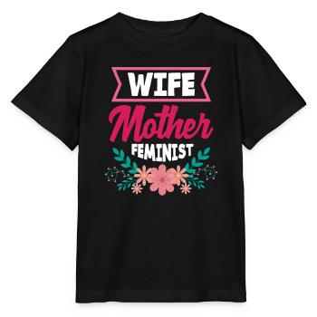 Feminismus Feministin - Stanley/Stella Kinder T-Shirt MINI CREATOR  - Schwarz - Vorne - Mikhail (115cm)