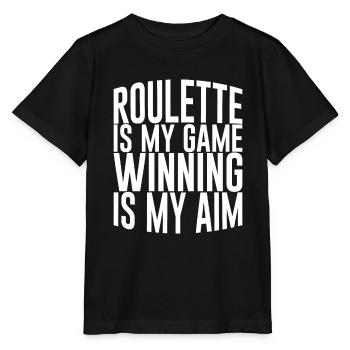 Roulette Is My Game Winning Is My Aim 4 - Stanley/Stella Kinder T-Shirt MINI CREATOR  - Schwarz - Vorne - Mikhail (115cm)
