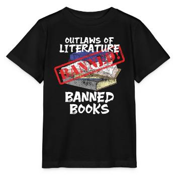 Lire des livres interdits. Lire des livres interdits. - T-shirt bio MINI CREATOR Stanley/Stella Enfant - noir - Devant - Mikhail (115cm)