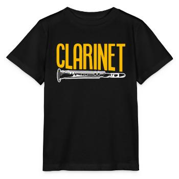 Klarinette - Stanley/Stella Kinder T-Shirt MINI CREATOR  - Schwarz - Vorne - Mikhail (115cm)