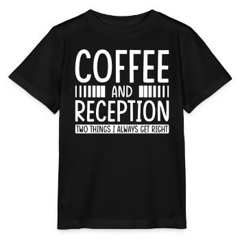 Réceptionniste Cadeau Café réceptionniste - T-shirt bio MINI CREATOR Stanley/Stella Enfant - noir - Devant - Mikhail (115cm)