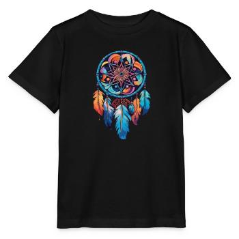 Dream Catcher Feathers Dream Catcher - Stanley/Stella MINI CREATOR Kids’ T-Shirt - black - Front - Mikhail (115cm)