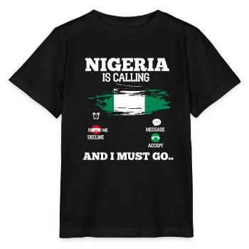 Nigéria - T-shirt bio MINI CREATOR Stanley/Stella Enfant - noir - Devant - Mikhail (115cm)