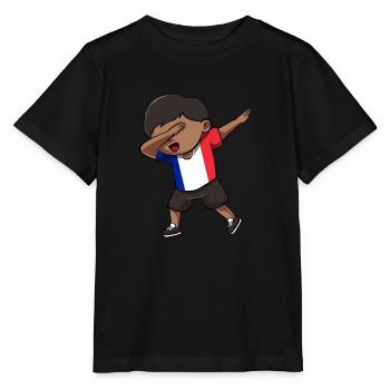 Réunion - T-shirt bio MINI CREATOR Stanley/Stella Enfant - noir - Devant - Mikhail (115cm)