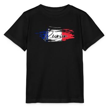 Réunion - T-shirt bio MINI CREATOR Stanley/Stella Enfant - noir - Devant - Mikhail (115cm)
