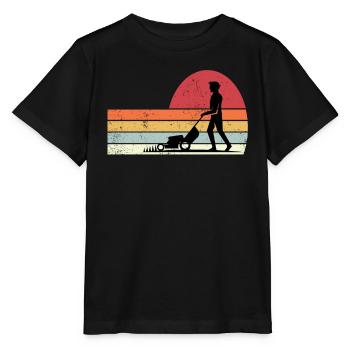 Lawn mower - Stanley/Stella MINI CREATOR Kids’ T-Shirt - black - Front - Mikhail (115cm)