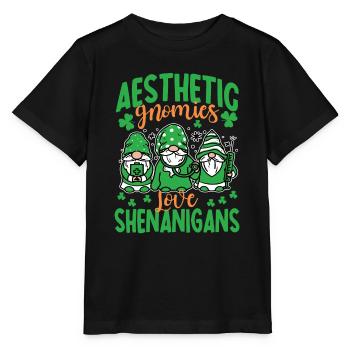 Ästhetische Zwerge St. Patrick's Day - Stanley/Stella Kinder T-Shirt MINI CREATOR  - Schwarz - Vorne - Mikhail (115cm)