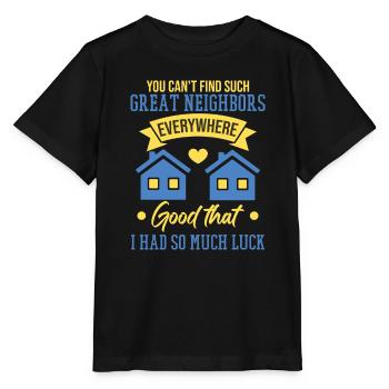 Funny Neighbor Home Family Neighborhood - Stanley/Stella MINI CREATOR Kids’ T-Shirt - black - Front - Mikhail (115cm)