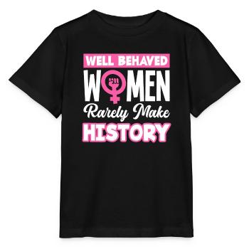 Feminismus Feministin - Stanley/Stella Kinder T-Shirt MINI CREATOR  - Schwarz - Vorne - Mikhail (115cm)