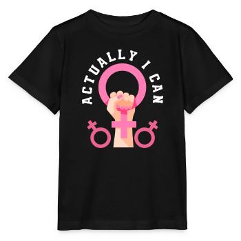 Feminismus Feministin - Stanley/Stella Kinder T-Shirt MINI CREATOR  - Schwarz - Vorne - Mikhail (115cm)