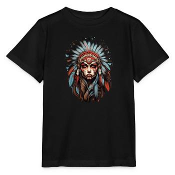 Native Americans - Stanley/Stella MINI CREATOR Kids’ T-Shirt - black - Front - Mikhail (115cm)