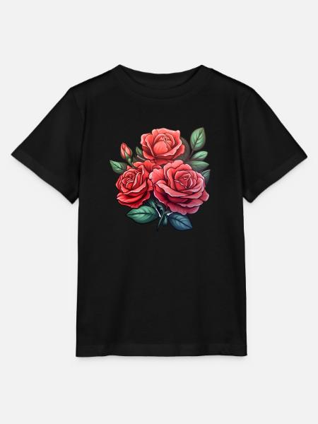 Rosenblüte Blume - Stanley/Stella Kinder T-Shirt MINI CREATOR - Schwarz