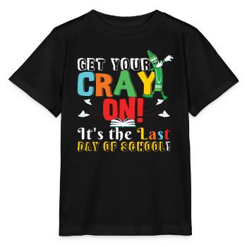 Farbe Glücklicher Sommertag der Schulklasse entlassen - Stanley/Stella Kinder T-Shirt MINI CREATOR  - Schwarz - Vorne - Mikhail (115cm)
