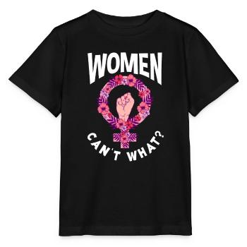Feminismus Feministin - Stanley/Stella Kinder T-Shirt MINI CREATOR  - Schwarz - Vorne - Mikhail (115cm)
