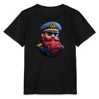 Matrose mit Bart - Stanley/Stella Kinder T-Shirt MINI CREATOR  - Schwarz - Vorne - Mikhail (115cm)