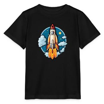 Fusée - T-shirt bio MINI CREATOR Stanley/Stella Enfant - noir - Devant - Mikhail (115cm)