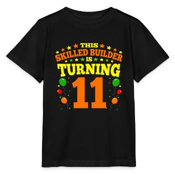 11th birthday Boy Brick Builder 11 Years Old Gifts - Stanley/Stella Kinder T-Shirt MINI CREATOR  - Schwarz - Vorne - Mikhail (115cm)