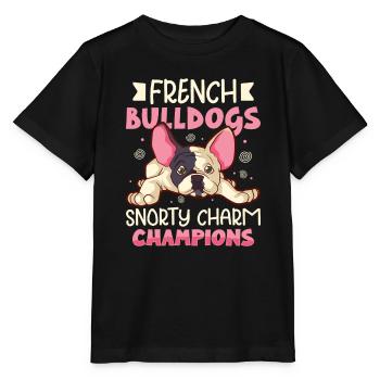 french bulldog english bulldog dog lover bulldog - Stanley/Stella Kinder T-Shirt MINI CREATOR  - Schwarz - Vorne - Mikhail (115cm)